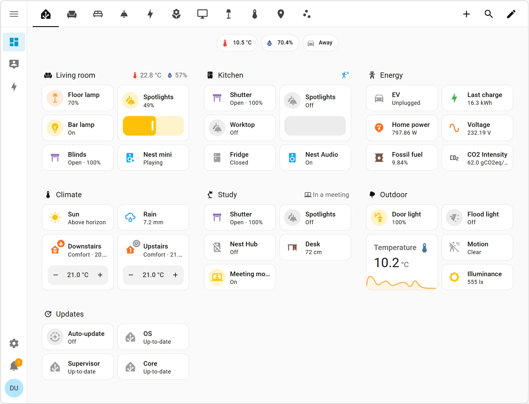 A Home Assistant dashboard